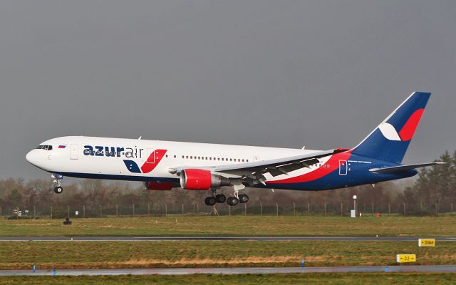 BOEING 767-300 (VQ-BUP) - azurair b767-33a(er) vq-bup landing at shannon on a fuel stop while routing cayo coco in cuba to moscow 8/12/18.