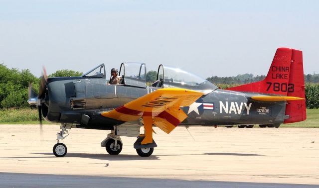 North American Trojan (N28XX) - Whiteside Co. Airport 21 July 2022br /The pilot of this immaculate T-28B stopped thru Rock Falls for fuel on his way up to Oshkosh.br /Gary C. Orlando Photo