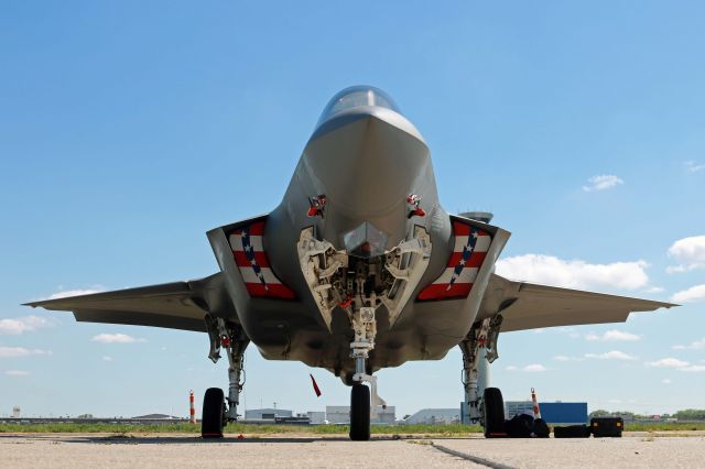 Lockheed F-35C (11-5039) - A close-up of Lockheed Martin F-35A Lightning II, 11-5039, cn AF-50, from the USAF Air Combat Command (ACC) F-35A Demo Team from the 56th Fighter Wing, 61st Fighter Squadron, Luke AFB (KLUF), AZ- USA on the Atlantic Aviation ramp at KCLE on 3 Sept 2016.