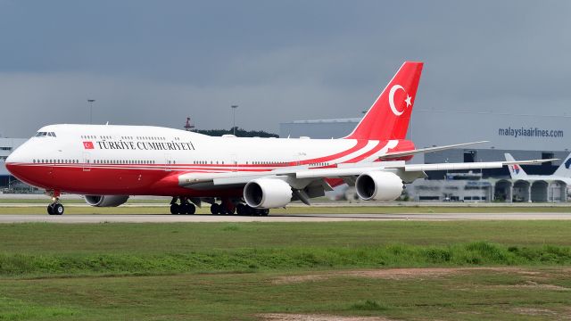 BOEING 747-8 (TC-TRK) - Turkish President Recep Tayyip Erdogan arrives for the Kuala Lumpur Summit 2019.