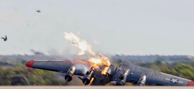 Boeing B-17 Flying Fortress (N7227C) - As a photographer sometimes we capture the worst of events. And this is one of those times.   