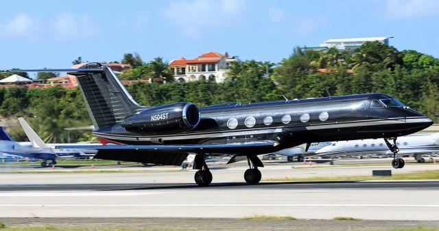 Gulfstream Aerospace Gulfstream IV (N504ST) - N504ST landing at TNCM.