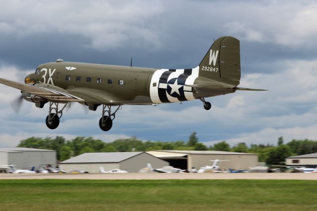 Douglas DC-3 (N88874) - That is some rugged landing gear.br /br /Watching That's All Brother depart Runway 27 Oshkosh