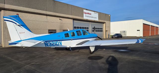 Beechcraft Bonanza (36) (N321DV) - North side hangar