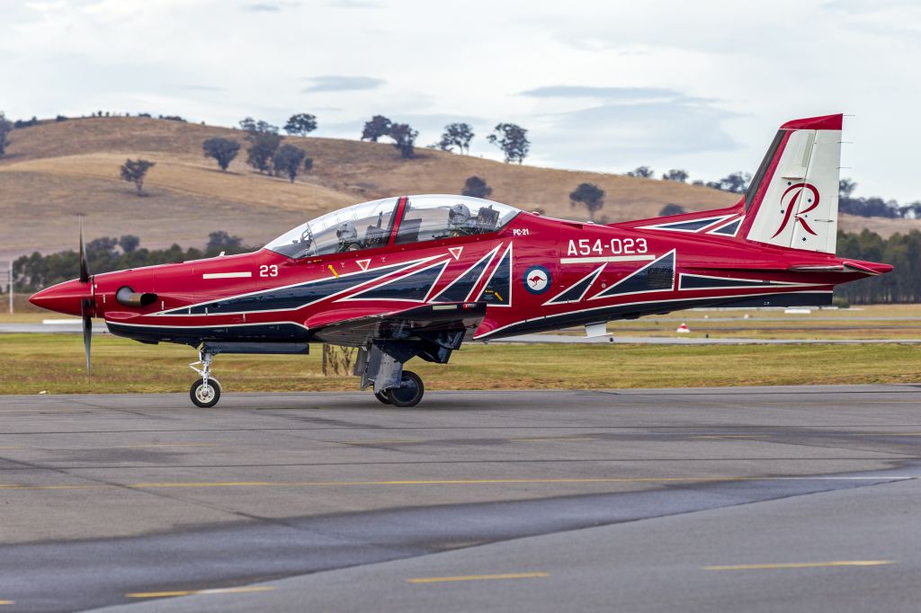 Pilatus PC-21 (A54023) - RAAF Roulette (A54-023) Pilatus PC-21 at Wagga Wagga Airport.