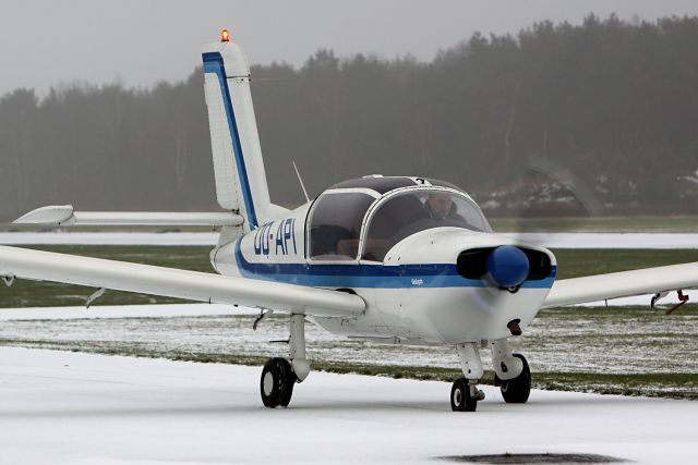 PZL-OKECIE PZL-111 Koliber Senior (OO-API) - Should be a Morane Saulnier/Socata Rallye 110ST Galopin. The only movement at Genk/zwartberg at the 16th of december 2010. Just for taxiing.