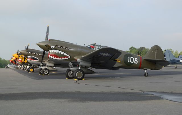 N1941P — - P-40 line up for the 2015 Arsenal of Democracy  DC fly over. May 7, 2015. Culpepper Virginia Regional Airport.