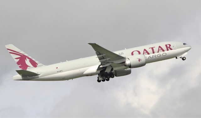 Boeing 777-200 (A7-BFC) - qatar cargo b777-fdz a7-bfc dep shannon for doha 1/10/20.