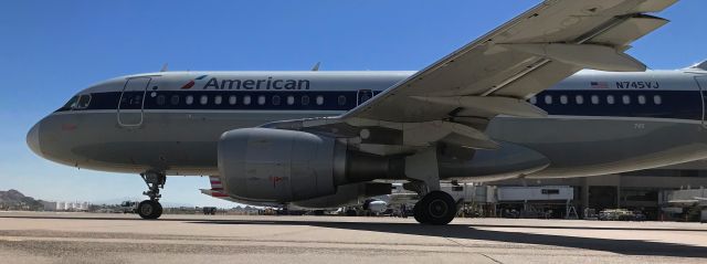 Airbus A319 (N745VJ) - barry m. goldwater terminal 4 txy Juliet 12MAY20