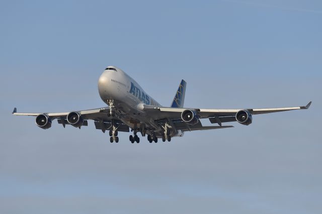 Boeing 747-400 (N263SG) - B-747-481 (EX ANA) Arriving 23-R 01-04-24 with Jacksonville Jaguars NFL Team aboard.