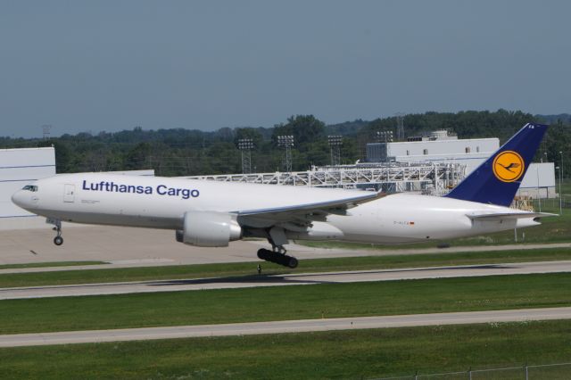 Boeing 777-200 (D-ALFA) - Caught her departing 23-R after her first visit to IND for a LH 777