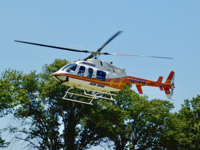 Bell 407 (N611PA) - Pafford Air One Echo departing the Bolivar Medical Center 