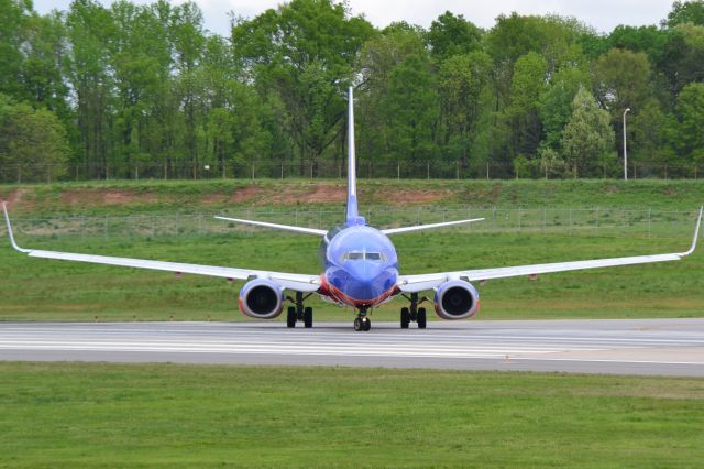 Boeing 737-700 (N449WN) - Taxiing into position runway 18C at KCLT - 4/13/19