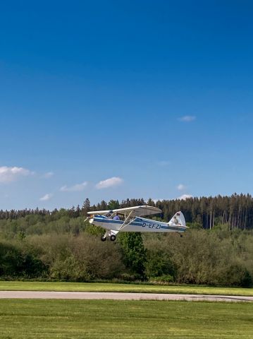 Piper L-21 Super Cub (D-EFZI) - Takeoff in the afternoon