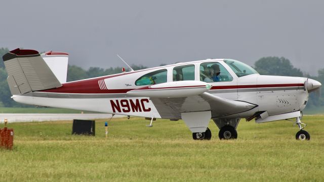 Beechcraft 35 Bonanza (N9MC) - A local Bonanza taxiing back to its hangar. br /br /N9MC. 1963 Beechcraft P35 Bonanza. Private. KVPZ. 6/11/23. 