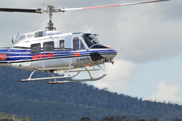 Bell UH-1V Iroquois (C-FNTR) - C-FNTR calling for fuel at YFLI, March 2016