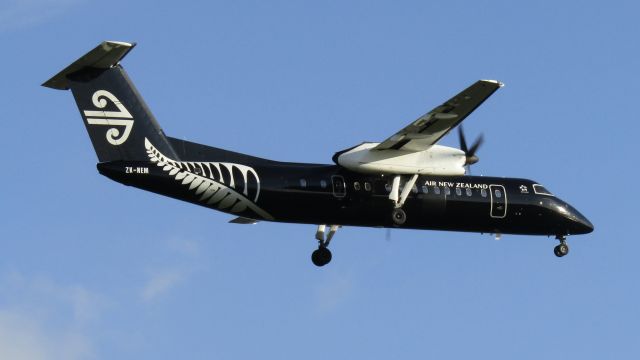 de Havilland Dash 8-300 (ZK-NEM) - Floating onto 23L.