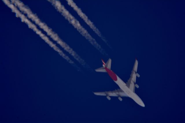 Boeing 747-400 (VH-OJT) - Qantas 11 Los Angeles Intl to John F Kennedy Intl over Cleveland 39,000 ft..08.21.15.