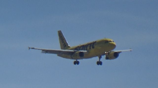 Airbus A319 (N534NK) - Flying Banana just short of the Runway...