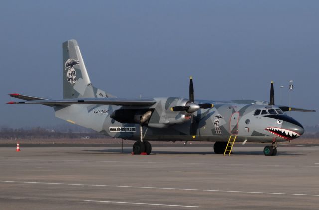 Antonov An-26 (LZ-ABR) - Very rar visitor at Leipzig Airport. Antonov including livery from the Movie "The Expendables 3" 