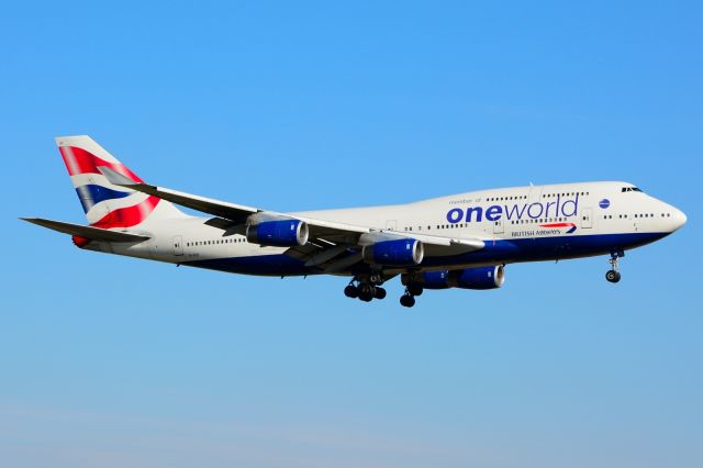 Boeing 747-400 (G-CIVI) - British Airways - G-CIVI - B747-400 - Arriving KDFW 11/29/2013