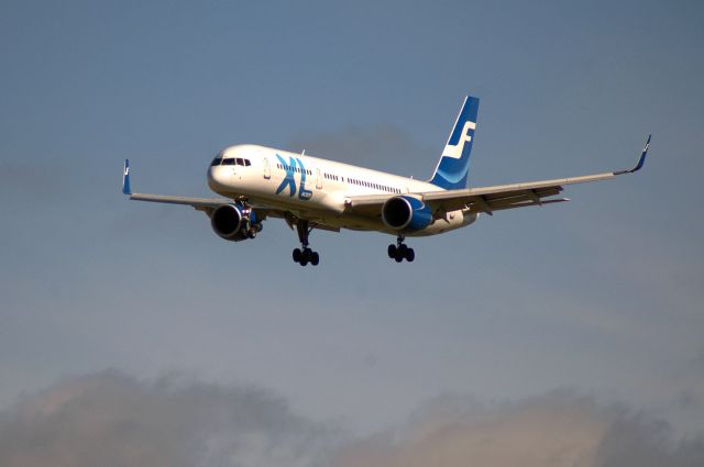 Boeing 757-200 (OH-LBS) - Excel (Finnair) - B757-2Q8WL (OH-LBS). Finnair B757 leased to Excel Airways arriving at NCL. (Photo Sep 2007)
