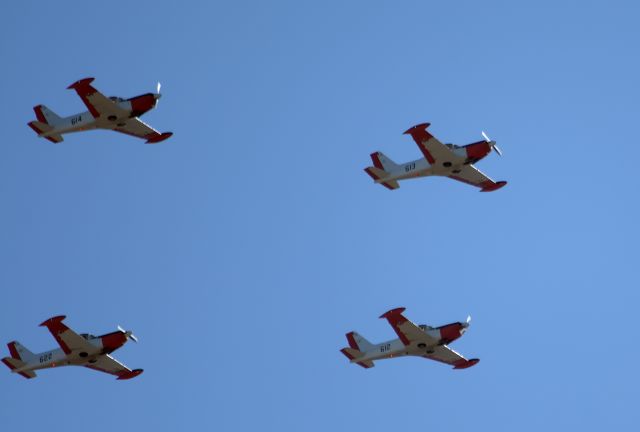 FAU622 — - Training flight of the Military School of Aeronautics - Uruguayan Air Force. The aircraft are Aermacchi T-260; but it was not possible to enter the complete model, only the turboprop version appears; These planes are piston powered.