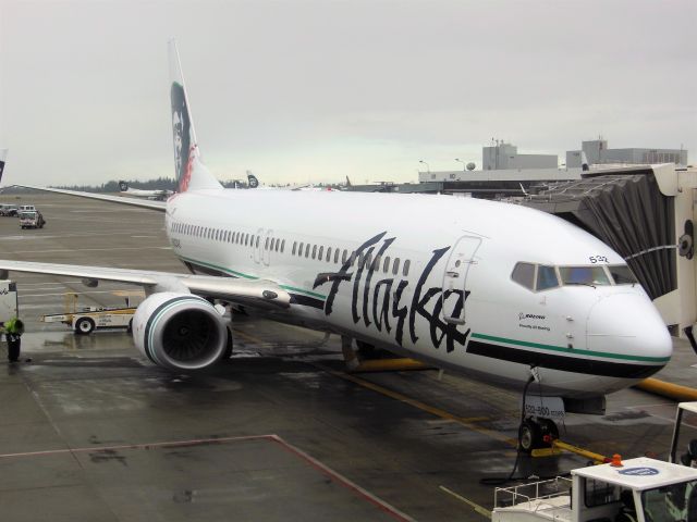 Boeing 737-800 (N512AS) - Alaska Airlines (AS) N512AS B737-890 [cn39043]br /Seattle Tacoma (SEA). Gate parked on a cloudy Tacoma ramp this Alaska Airlines B737 wears the red Hawaiian Lei flowers painted on the standard Eskimo tail commemorating flights to Hawaii (commenced in 2007).  br /Taken from the Terminal br /2014 10 21  a rel=nofollow href=http://alphayankee.smugmug.com/Airlines-and-Airliners-Portfolio/Airlines/AmericasAirlines/Alaska-Airlines-AS/i-4P8Hxxvhttps://alphayankee.smugmug.com/Airlines-and-Airliners-Portfolio/Airlines/AmericasAirlines/Alaska-Airlines-AS/i-4P8Hxxv/a