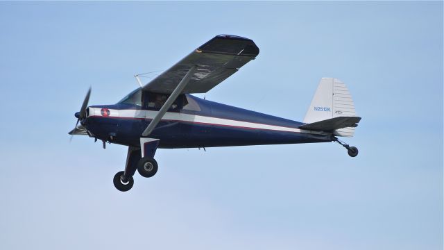 N2512K — - A well maintained 1947 Luscombe 8E Silvaire Deluxe (Ser#5239) on final approach to runway 34L on 6/5/13.