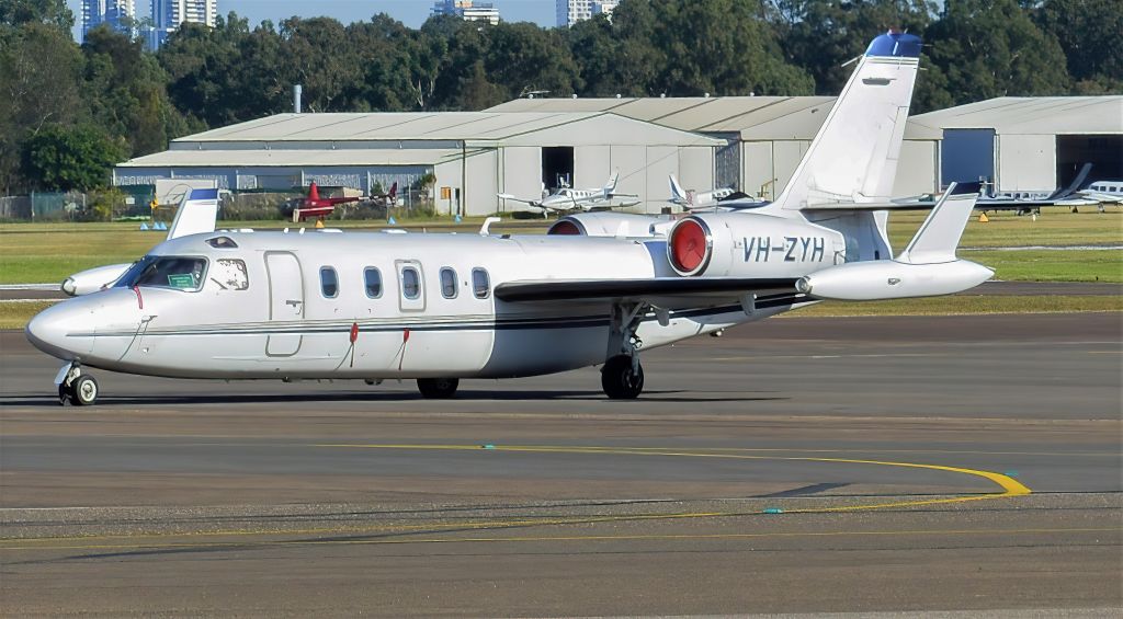 IAI 1124 Westwind (VH-ZYH) - A very rare Aircraft Parked at Bankstown airport