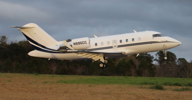 Canadair Challenger (N895CC) - A 2007 model Bombardier Challenger 605 departing H. L. Sonny Callahan Airport, Fairhope, AL - late afternoon, March 5, 2022. (Best seen in full.)