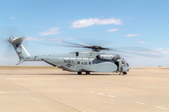 N436 — - A CH-53 from HM-12 on a refueling stop.