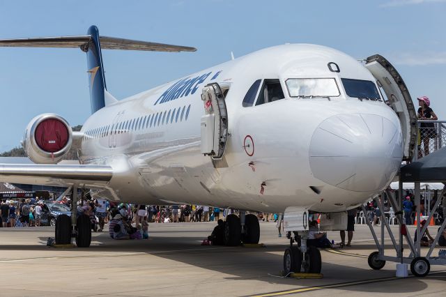 Fokker 100 (VH-XWS) - On static display at RAAF open day.