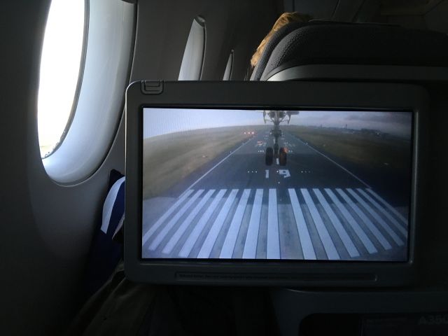 Airbus A350-900 — - just before touchdown runway 19