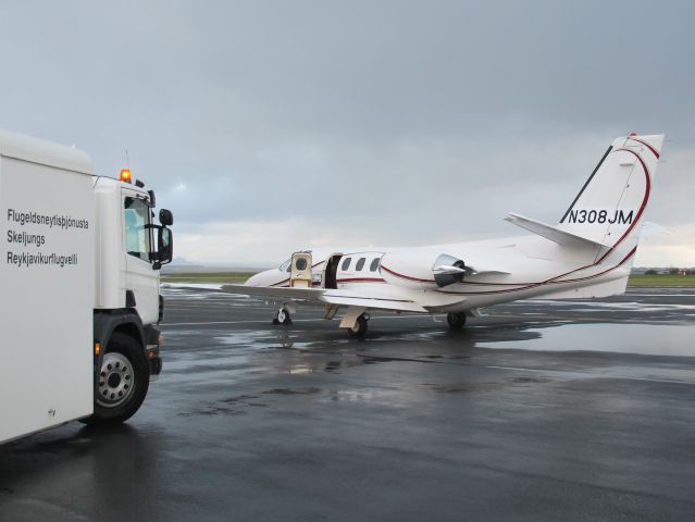 Cessna Citation 1SP (N308JM) - At Iceland after a ferry flight from the USA. 5 OCT 2014.