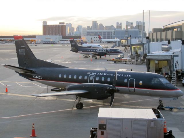 Saab 340 (N344CJ) - At Boston Logan.