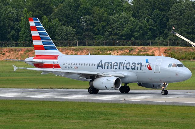 N819AW — - Lined up and ready for takeoff on 18C, 7-20-2014