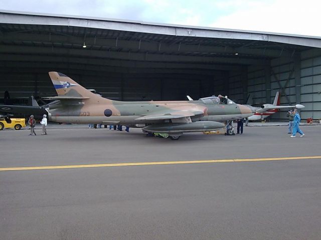 VH-FRH — - This Hawker Hunter had just  arrived to  joint the fleet  at  HARS in  Albion Park Museum