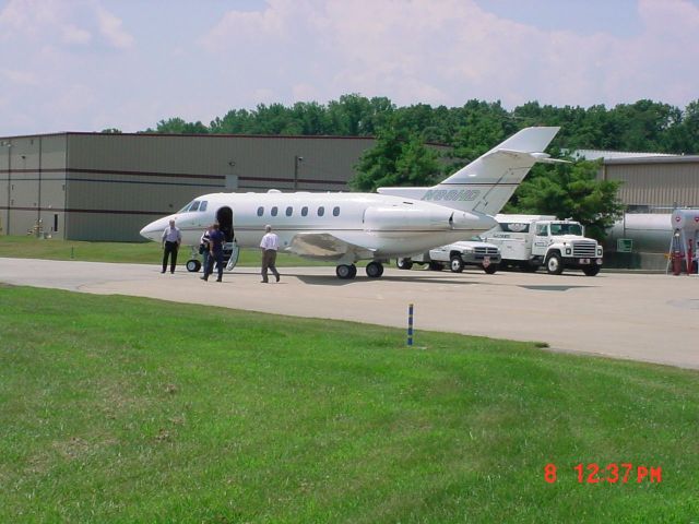 Hawker 800 (N88HD) - Parked on ramp 7/8/09