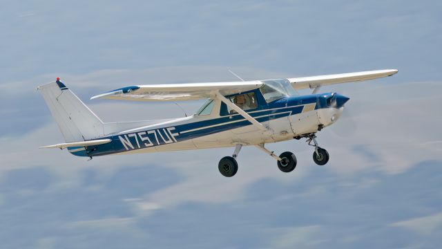 Cessna 152 (N757UF) - Cessna 152 over Livermore Municipal Airport, April 2022
