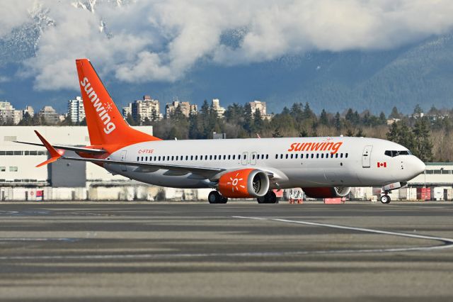 Boeing 737 MAX 8 (C-FTXE) - Delivery flight from Boeing at BFI to YVR