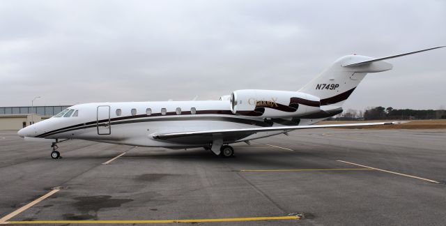 Cessna Citation X (N749P) - A Cessna Citation X on the ramp at Thomas J. Brumlik Field, Albertville Regional Airport, AL - December 19, 2016.