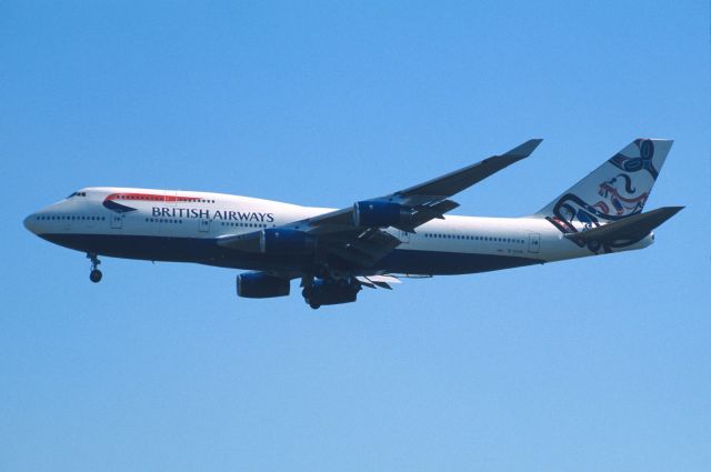 Boeing 747-400 (G-CIVS) - Final Approach to Narita Intl Airport Rwy34L on 1999/10/11