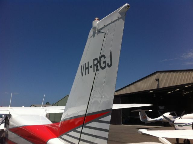 Cessna Skyhawk (VH-RGJ) - Cessna 172A, someone at Arena Maintainence is doing it up... It was barely anything when I saw it a year ago