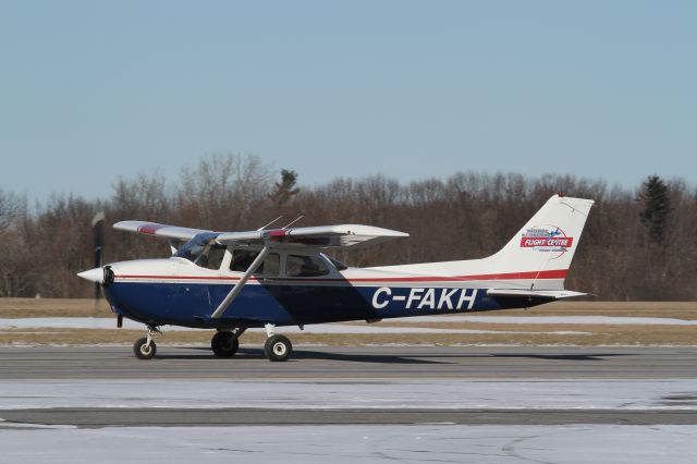 Cessna Skyhawk (C-FAKH) - Cessna 172 from the Waterloo Wellington Flight Centre visiting Kingston on Jan 27, 2013