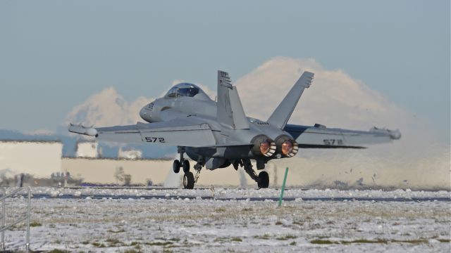McDonnell Douglas FA-18 Hornet (16-8932) - USN EA-18G with VAQ-129 based at NAS Whidbey Island (Code: NJ-572) on rotation from Rwy 34L on 12/2/14.