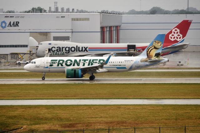 N332FR — - Rolling out on 23-R 07-17-22 with ICV LX-TCV in the background.