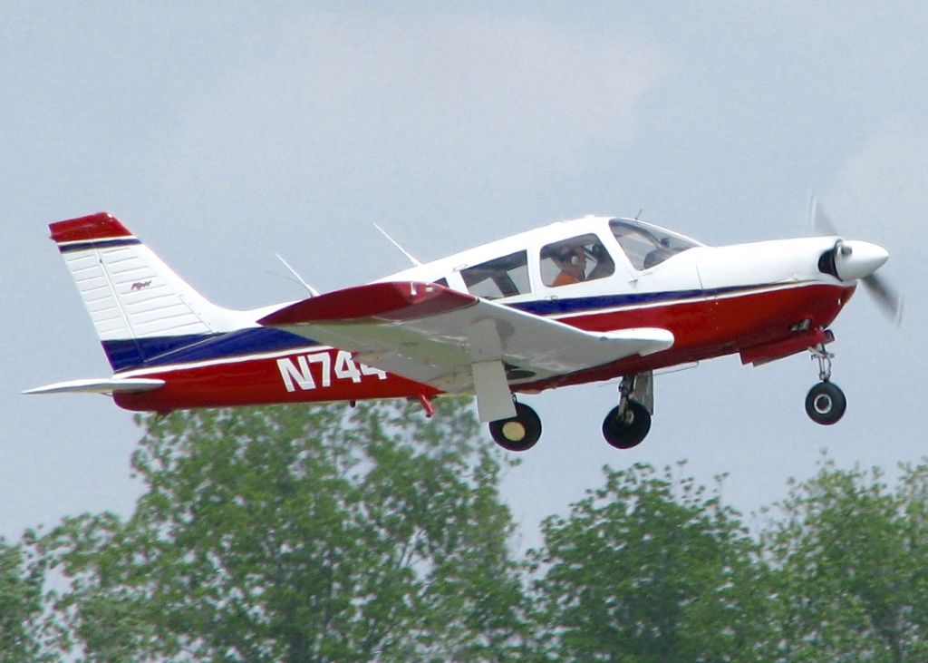 Piper Cherokee Arrow (N7444J) - At Downtown Shreveport.