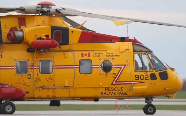 WESTLAND Merlin (14-9902) - Royal Canadian Air Force CH-149 “Cormorant” SAR Helicopter 149902 at YOW on 4 May 23.  Aircraft was being ferried from 413 “Tusker” Transport and Rescue Squadron of 14 Wing, CFB Greenwood, Nova Scotia, to its new home with 442 “Snake” Transport and Rescue Squadron of 19 Wing CFB Comox, British Columbia.