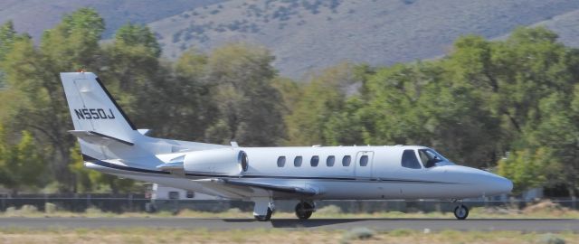 Cessna Citation II (N550J) - Landing on 27 ay Carson City